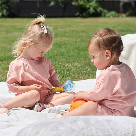 The Paros Short Set - Peony Pink