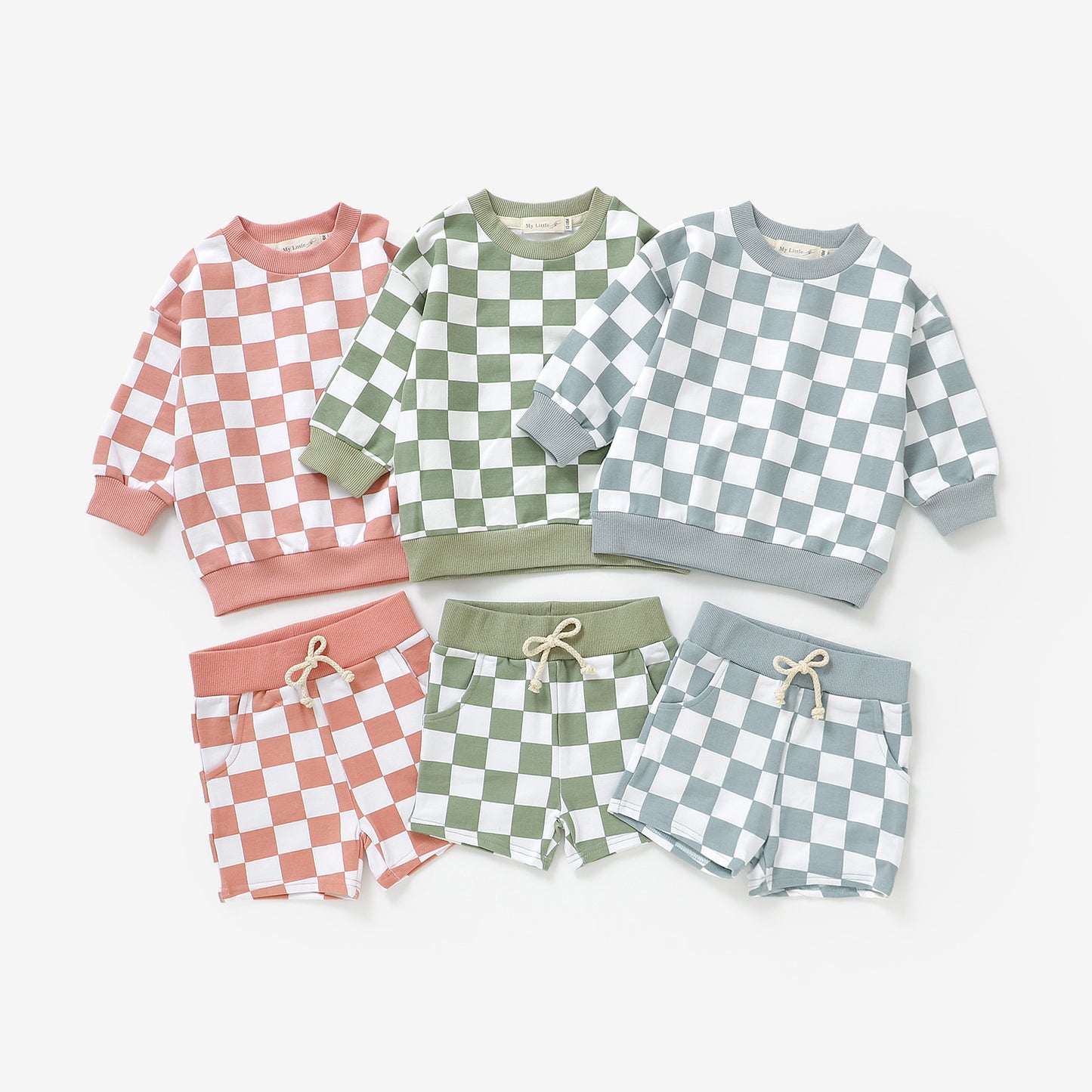 The Como Checkered Set - Rose Pink