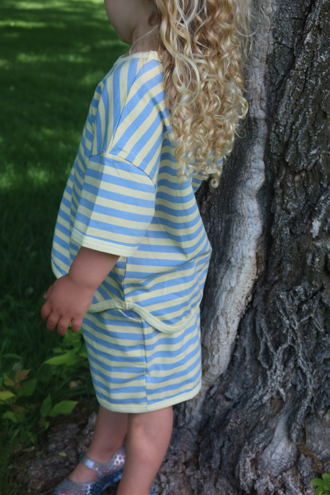 The Amalfi Striped Short Set - Limone