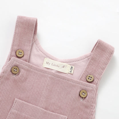 The Edin Corduroy Overalls - Berry Pink