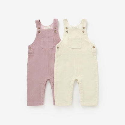 The Edin Corduroy Overalls - Cream