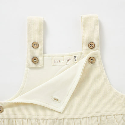 The Bristol Corduroy Dress - Cream