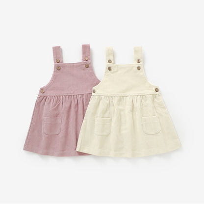 The Bristol Corduroy Dress - Cream