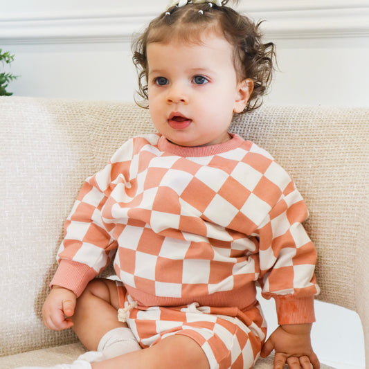 The Como Checkered Set - Rose Pink