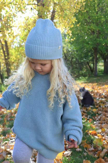 The Sutton Knit Sweater - Glacial Blue