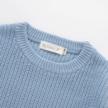 The Sutton Knit Sweater - Glacial Blue