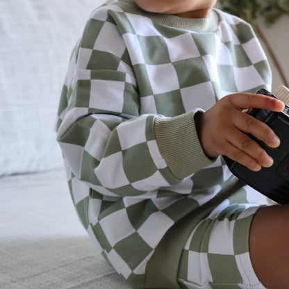 The Como Checkered Set - Sage