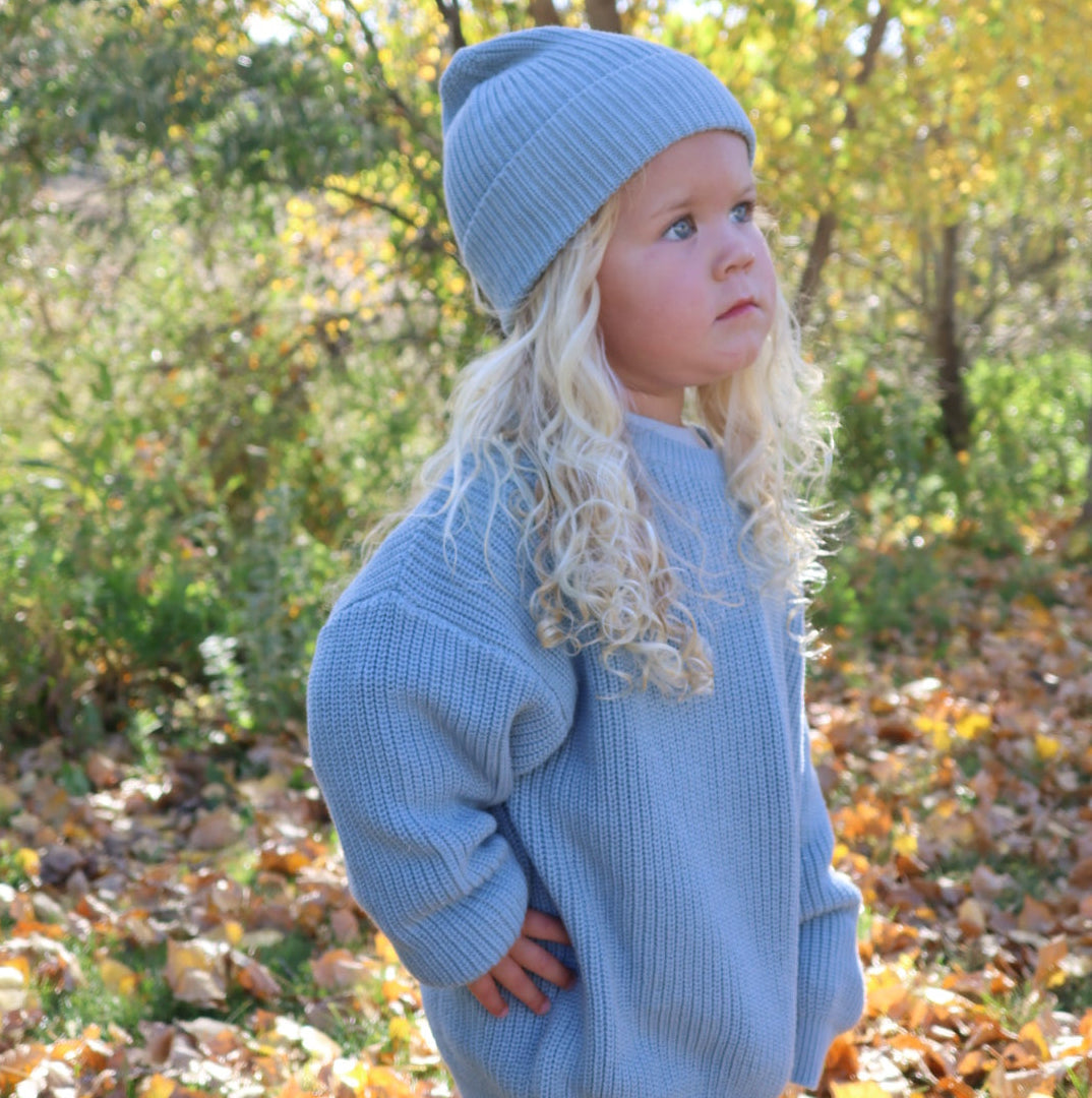 The Sutton Knit Sweater - Glacial Blue