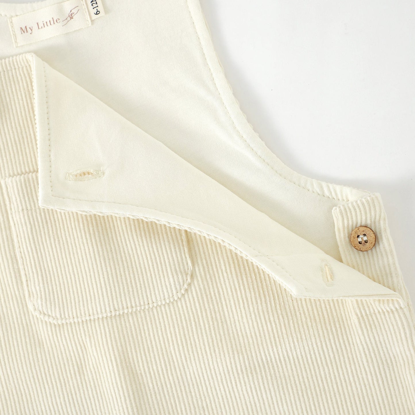 The Edin Corduroy Overalls - Cream