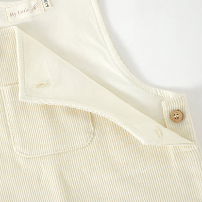 The Edin Corduroy Overalls - Cream