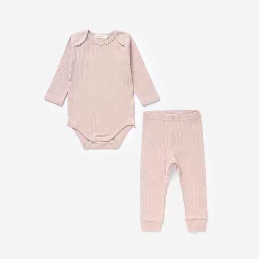 The Orly Bodysuit Set - Blush