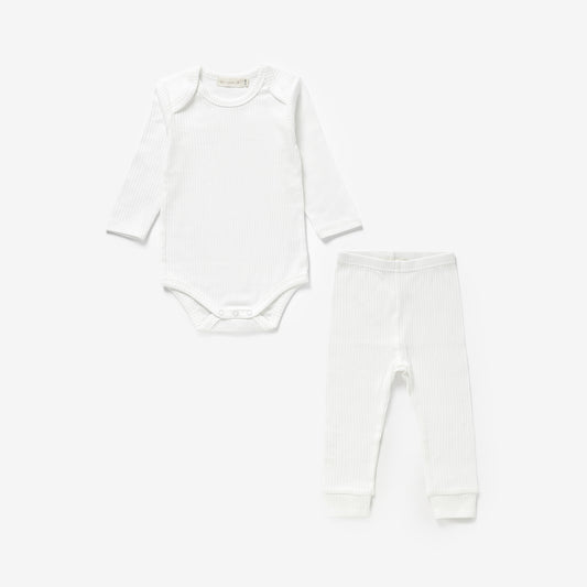 The Orly Bodysuit Set - White