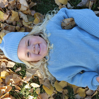 The Sutton Knit Sweater - Glacial Blue