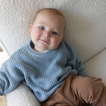 The Sutton Knit Sweater - Glacial Blue