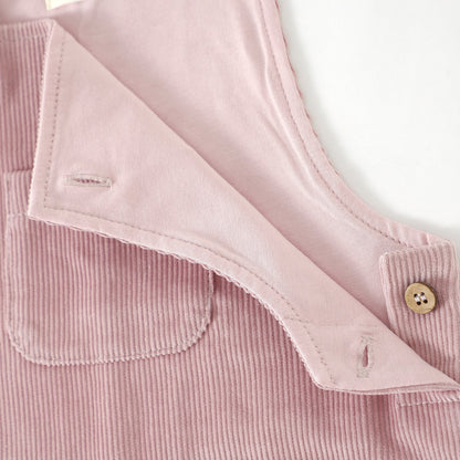 The Edin Corduroy Overalls - Berry Pink