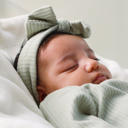 The Orly Bow Headband - Pistachio