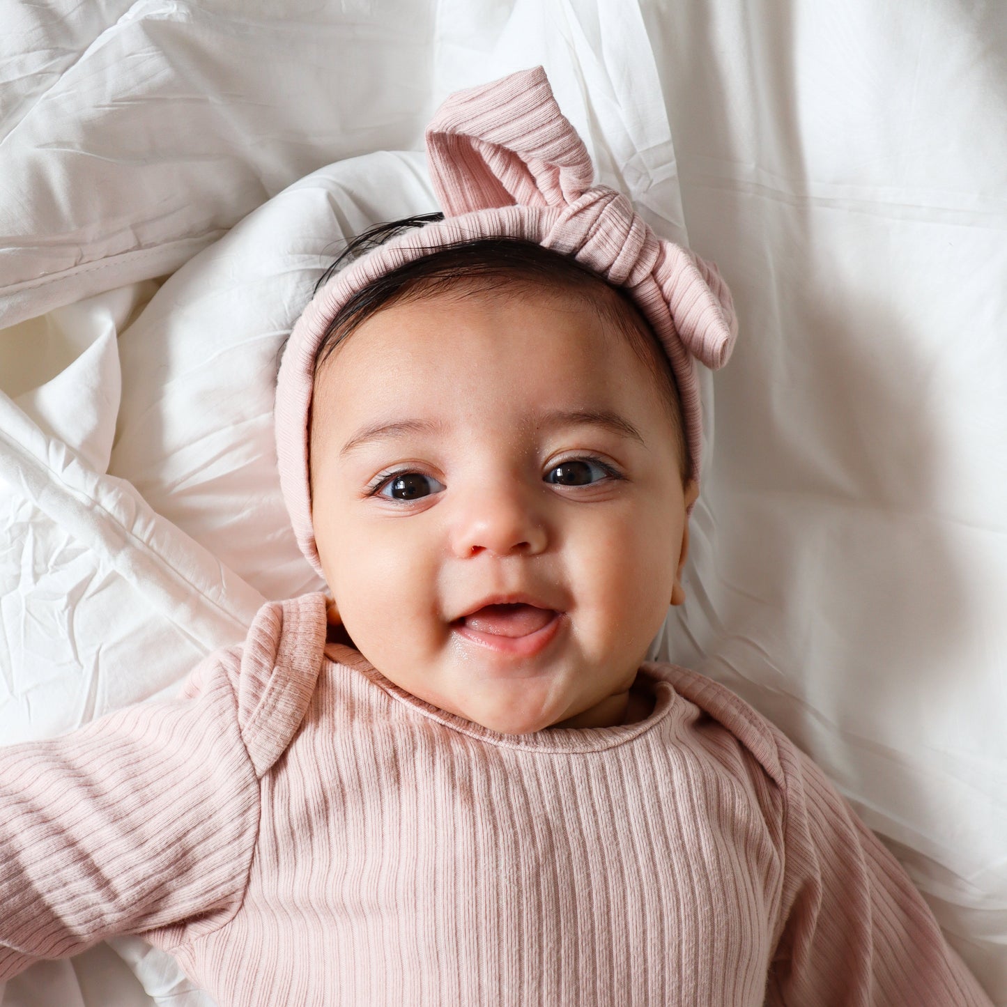 The Orly Bow Headband - Blush