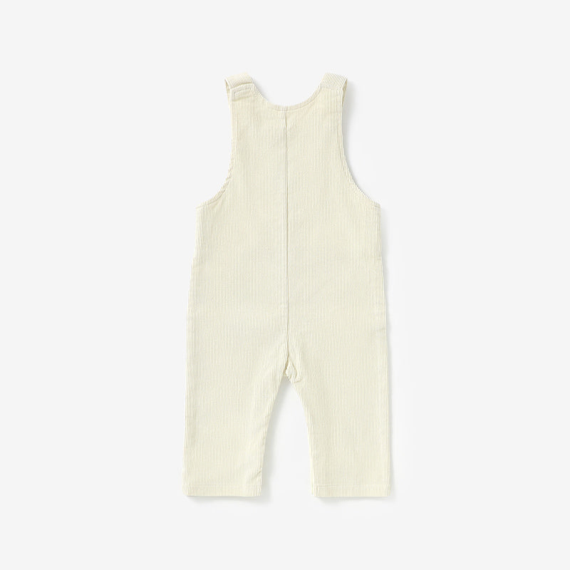 The Edin Corduroy Overalls - Cream