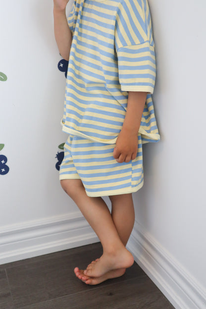 The Amalfi Striped Short Set - Limone