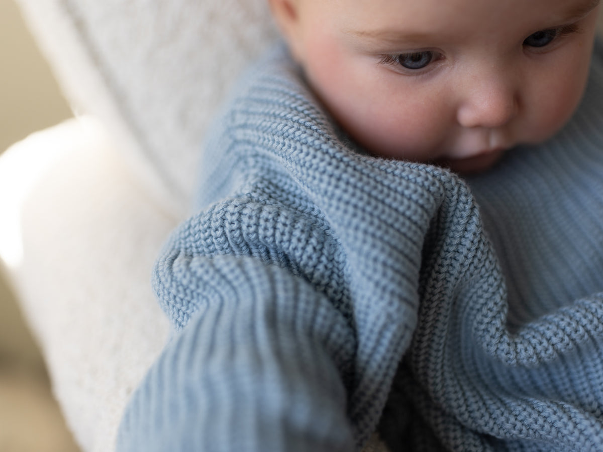 The Sutton Knit Sweater - Glacial Blue