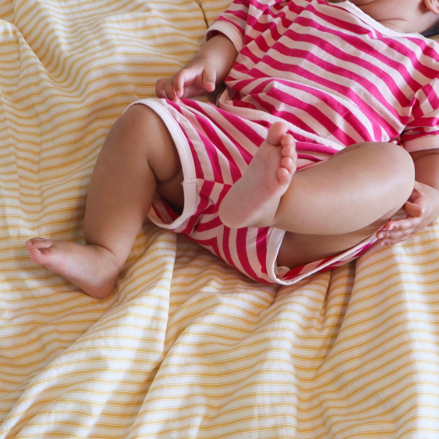 The Amalfi Striped Short Set - Positano Pink
