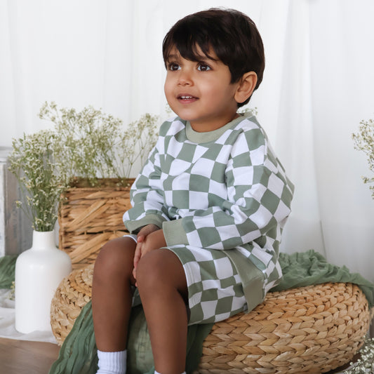 The Como Checkered Set - Sage