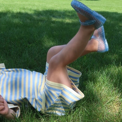 The Amalfi Striped Short Set - Limone