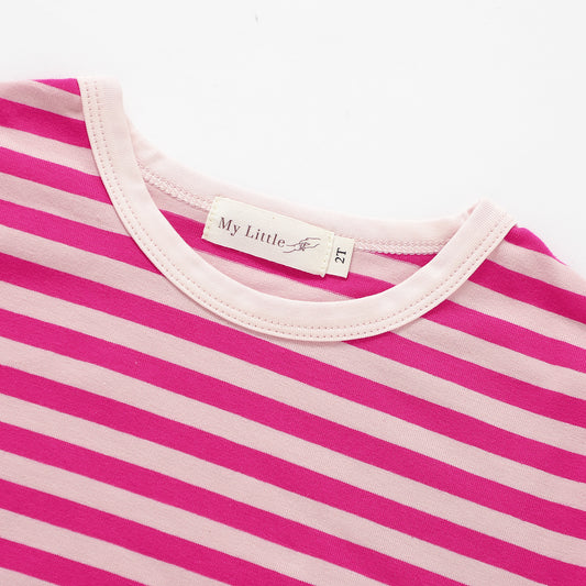The Amalfi Striped Short Set - Positano Pink