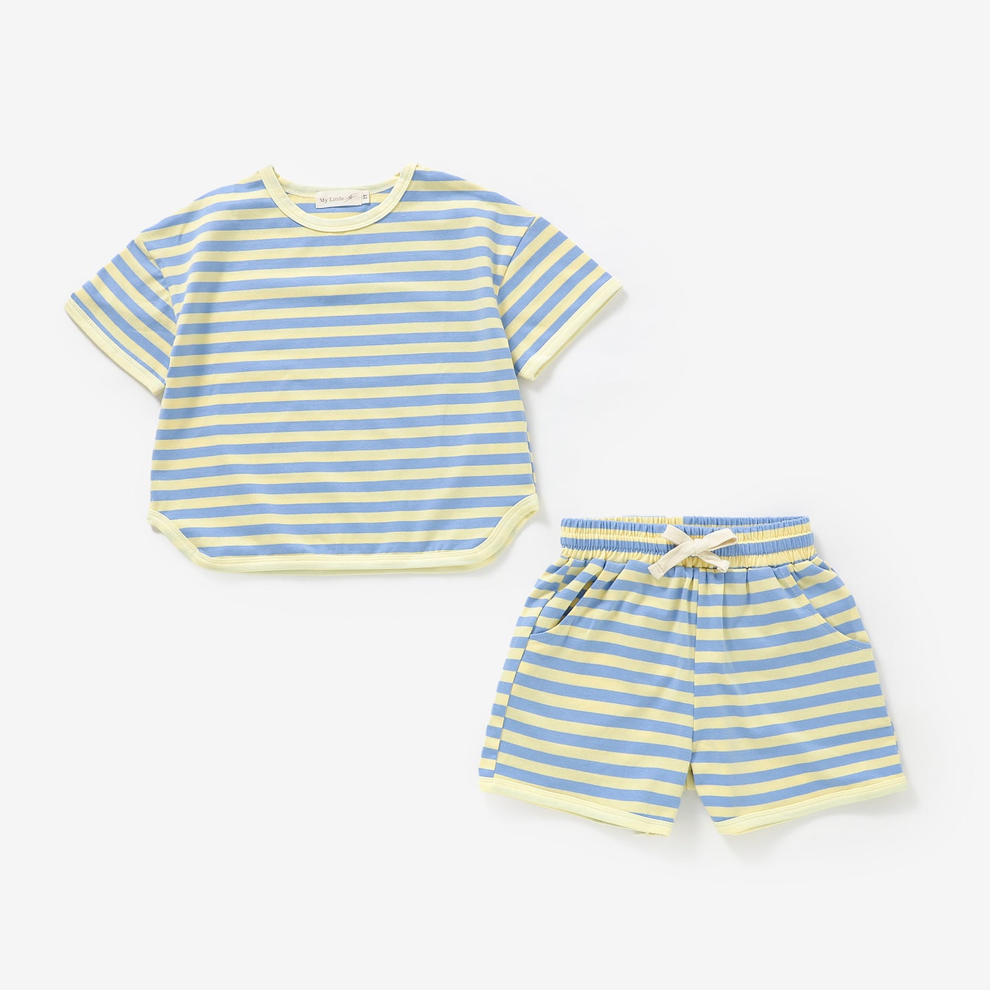 The Amalfi Striped Short Set - Limone