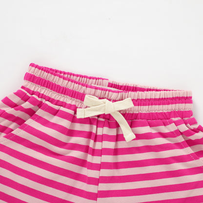 The Amalfi Striped Short Set - Positano Pink