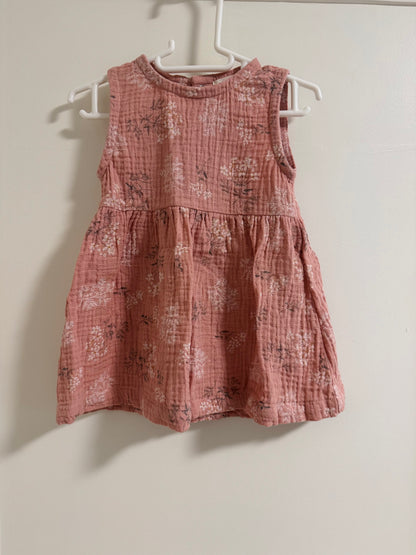 Floral Print Muslin Dress- Size 3-6 months - Oopsie Bin Item FINAL SALE