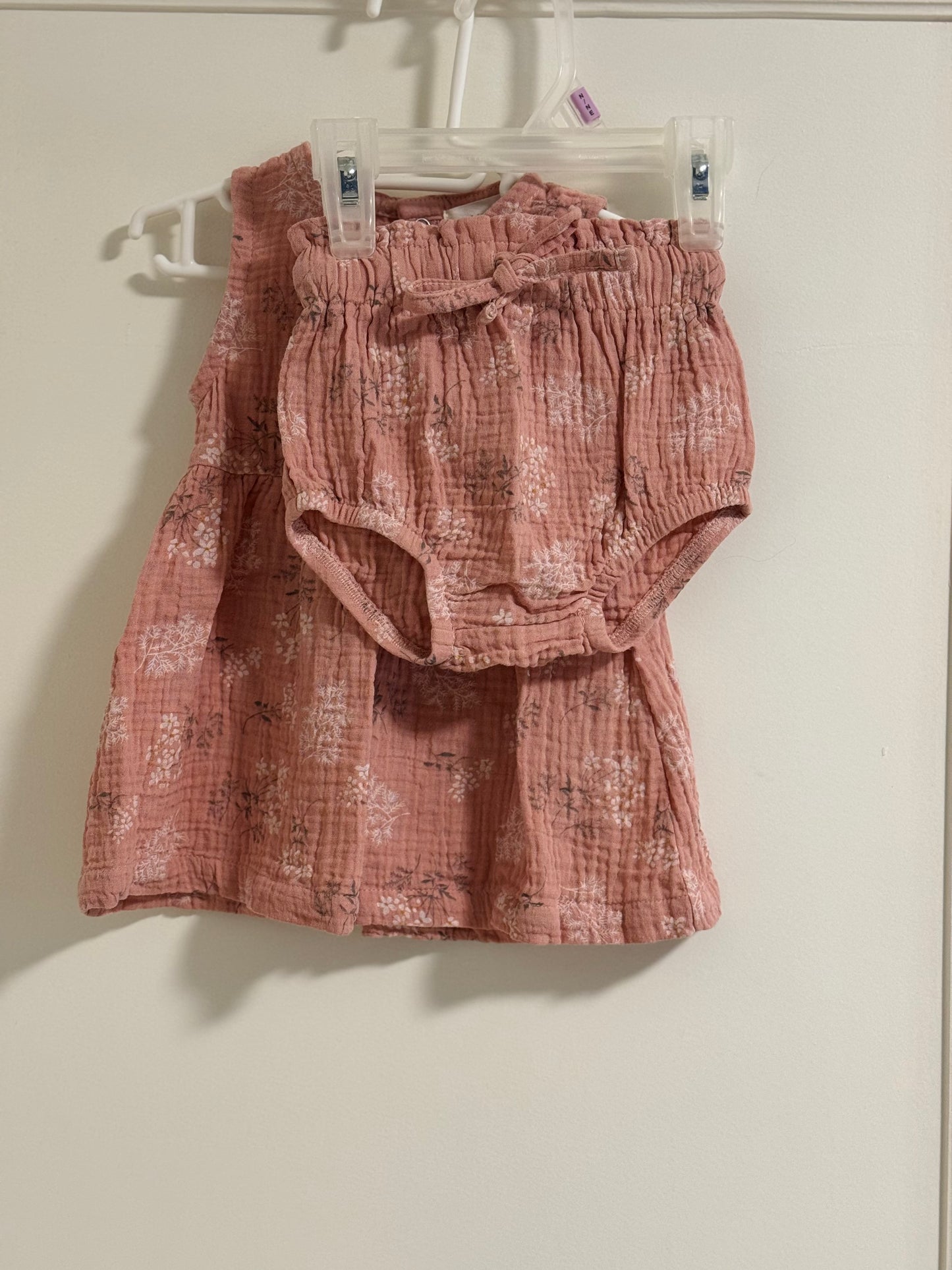 Floral Print Muslin Dress- Size 3-6 months - Oopsie Bin Item FINAL SALE