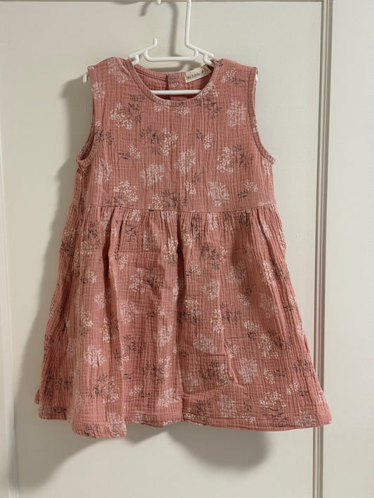 Floral Print Muslin Dress- Size 5 T - Oopsie Bin Item FINAL SALE