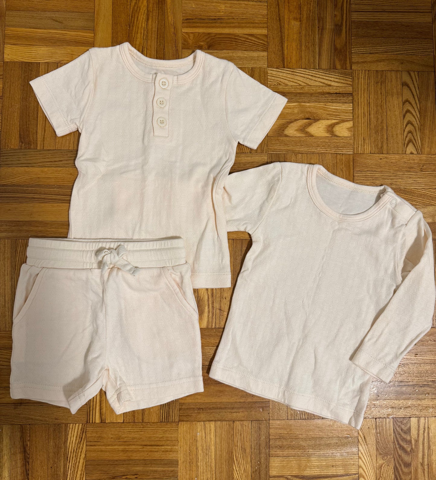 HoneyComb Organic Cotton Shorts Bundle - Size 6-12 months - Oopsie Bin Item FINAL SALE