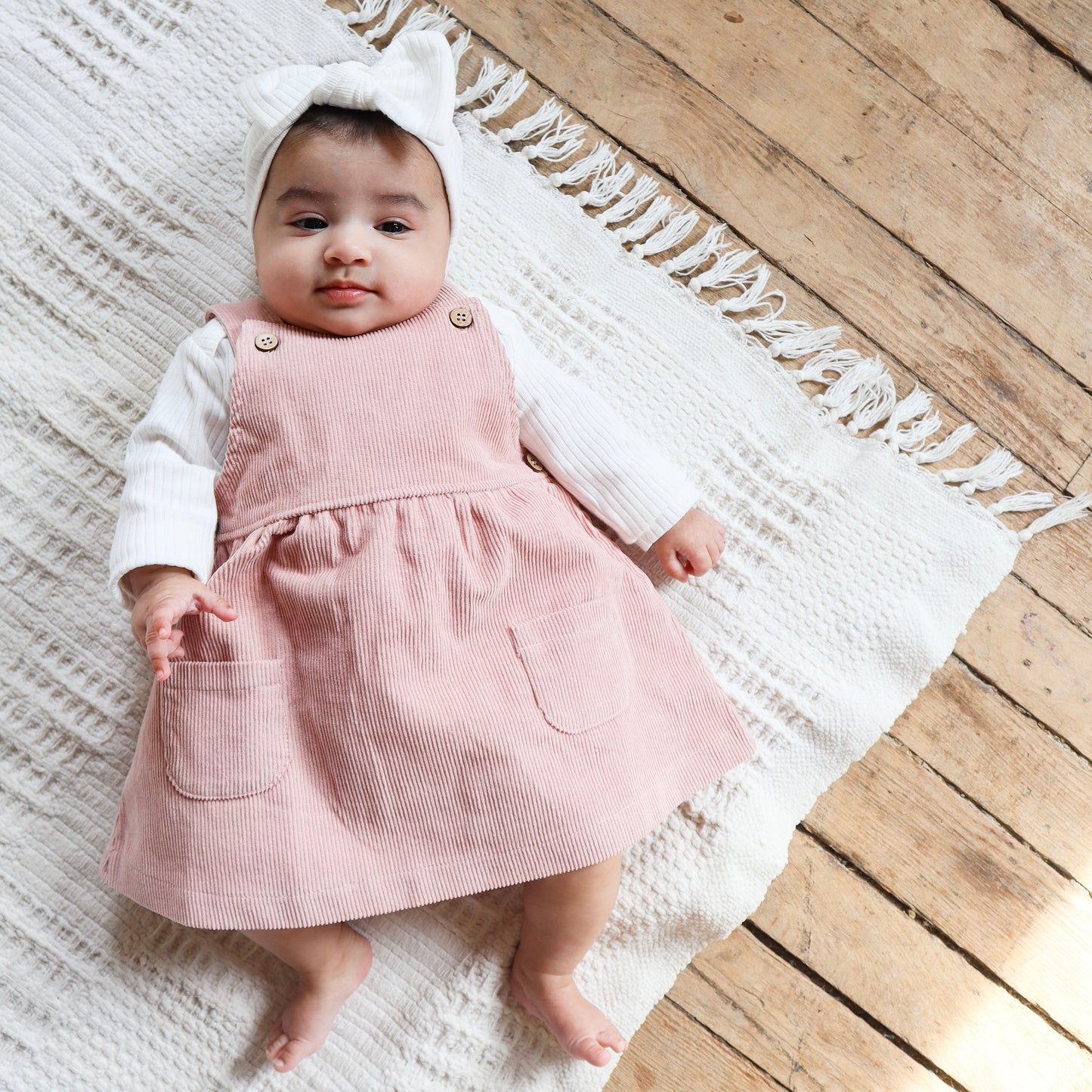 The Bristol Corduroy Dress - Berry Pink