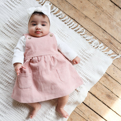 The Bristol Corduroy Dress - Berry Pink