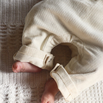 The Edin Corduroy Overalls - Cream
