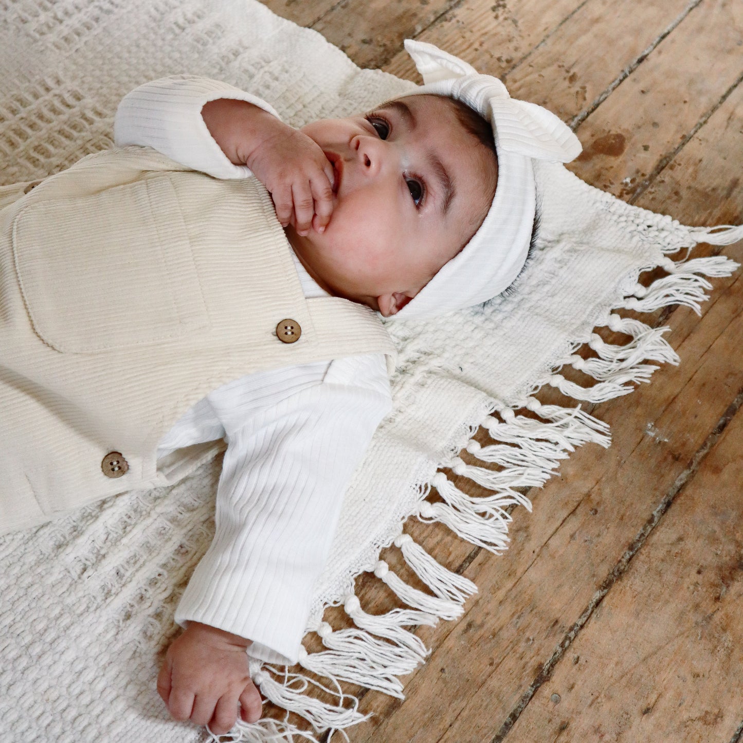 The Edin Corduroy Overalls - Cream