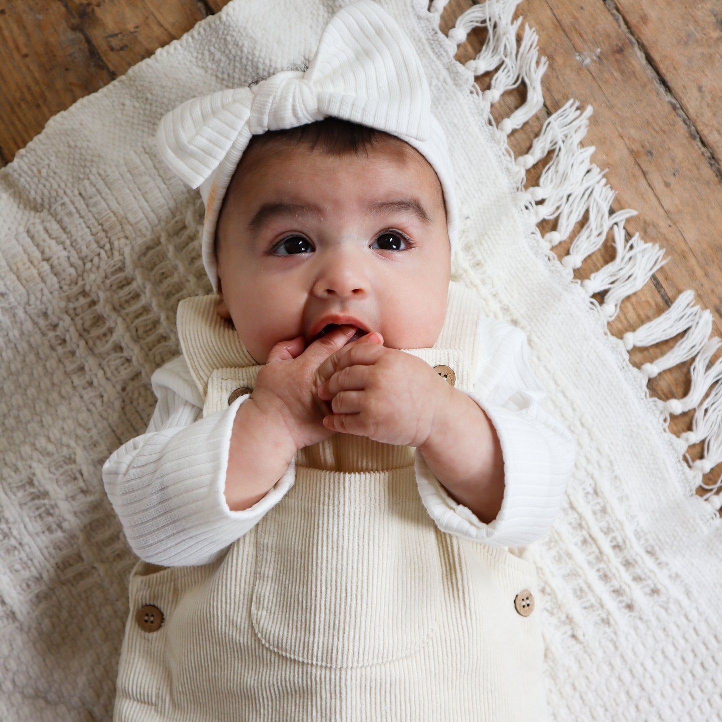 The Edin Corduroy Overalls - Cream