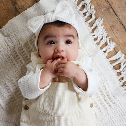 The Edin Corduroy Overalls - Cream
