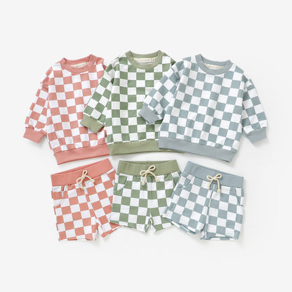 The Como Checkered Set - Rose Pink