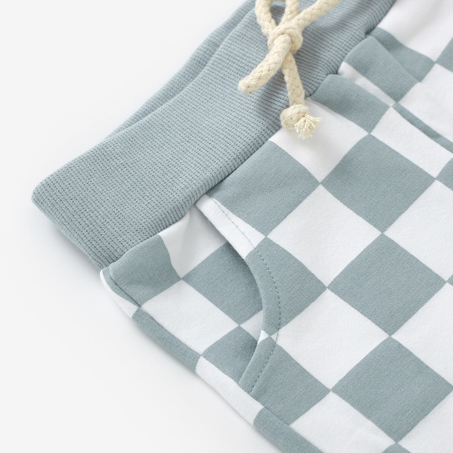 DEFECT - FINAL SALE - The Como Checkered Set - Sky Blue