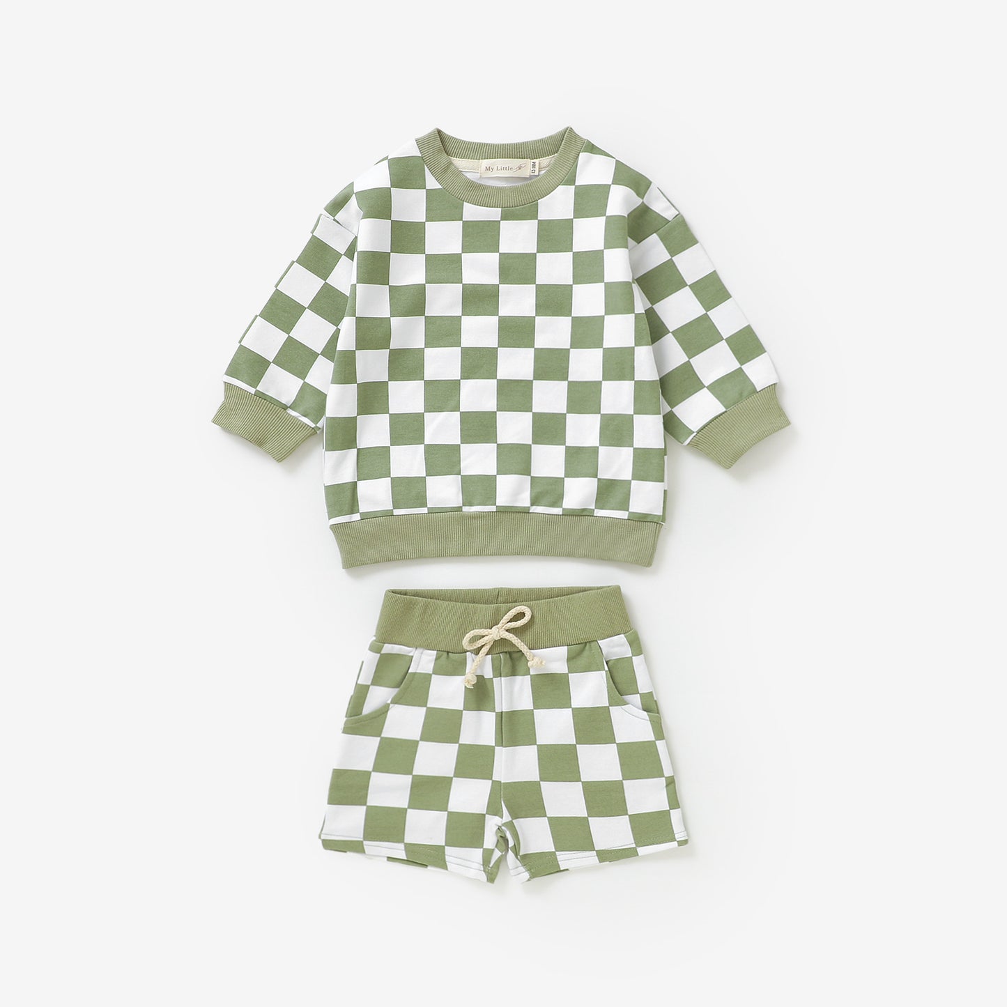 The Como Checkered Set - Sage