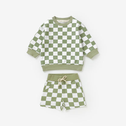The Como Checkered Set - Sage