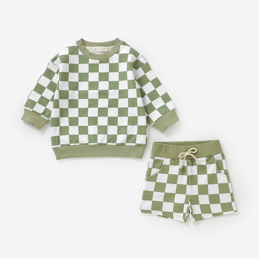 The Como Checkered Set - Sage