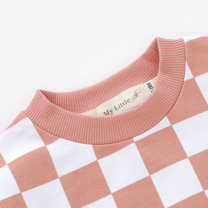The Como Checkered Set - Rose Pink