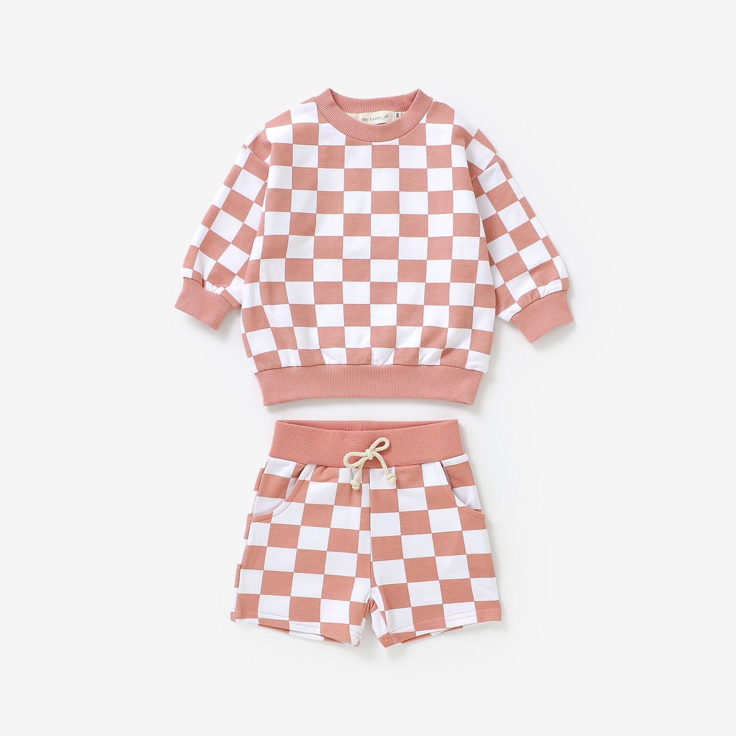 The Como Checkered Set - Rose Pink