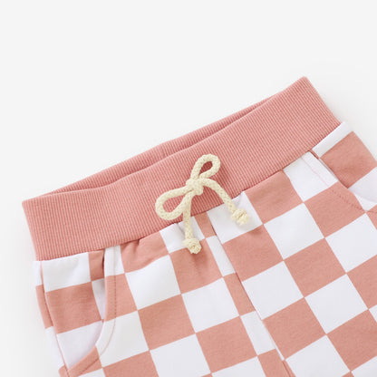 The Como Checkered Set - Rose Pink