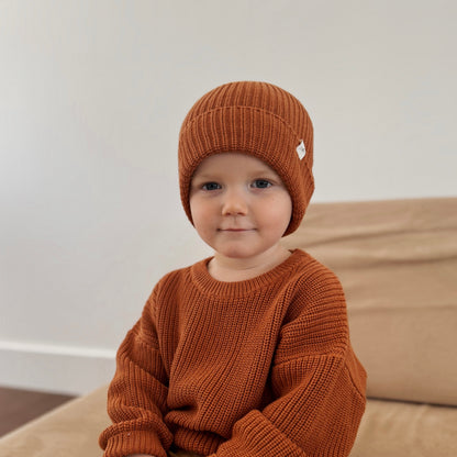 The Sutton Chunky Knit Toque - Cinnamon